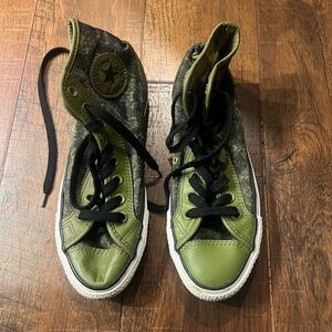 Converse Kids High-Top Sneakers - Green and Black